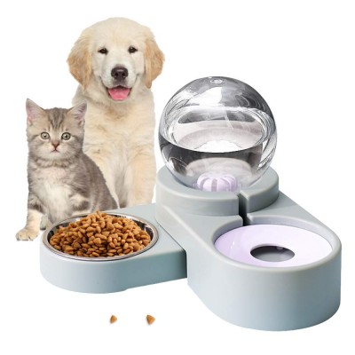 Dog Bowls and Cat Food Bowls with Pets Automatic Water Dispenser for Small Dogs and Cats