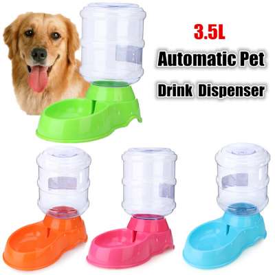 Dog Puppy Cat Pet Automatic Feeder Dispenser Meal Tray Animal Water Bottle Food Bowl