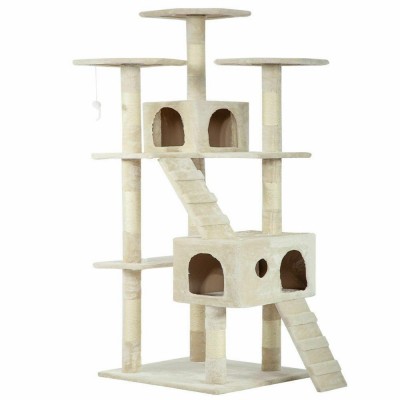 73" Cat Tree Scratcher Play House Condo Furniture Bed Post Pet House