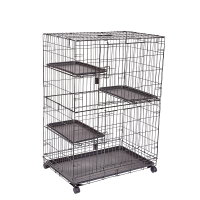 3-Tier Playpen Box Crate Kennel Cat Cage wholesale  Stainless Steel