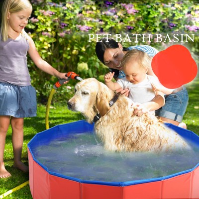 pet products large PVC foldable swimming pool bathtub for small dog and cat Teddy